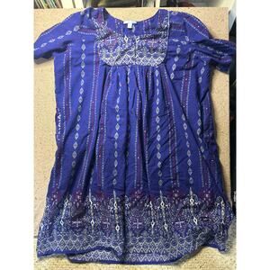 Only Necessities MuMu Women's Blue 5X Dress House Coat